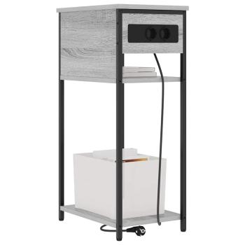 Nachttisch Grau Sonoma 28,1 x 40,9 x 75 cm Holzwerkstoff