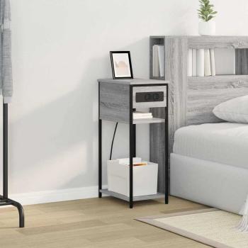 Nachttisch Grau Sonoma 28,1 x 40,9 x 75 cm Holzwerkstoff