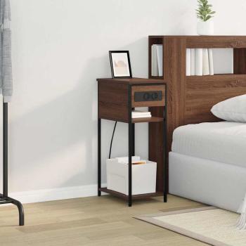 Nachttisch Braune Eiche 41 x 28 x 76 cm Holzwerkstoff