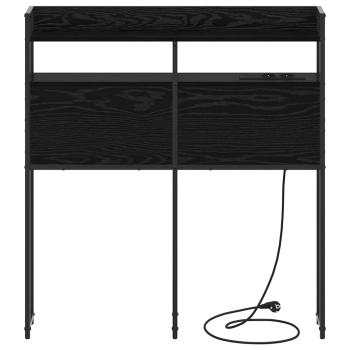 Stauraum-Kopfteil Schwarze Eiche 75 cm Holzwerkstoff
