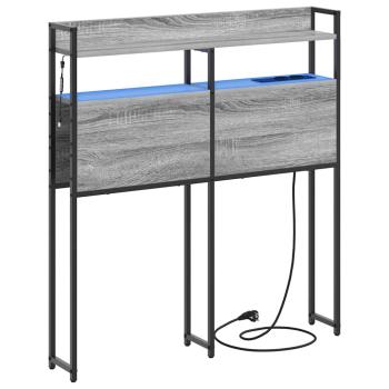 Stauraum-Kopfteil Grau Sonoma 75 cm Holzwerkstoff