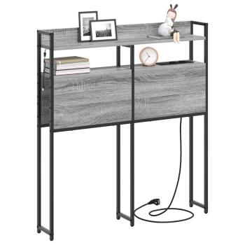 Stauraum-Kopfteil Grau Sonoma 75 cm Holzwerkstoff