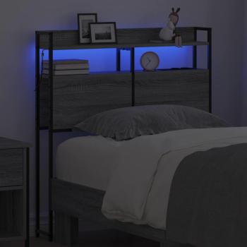 Stauraum-Kopfteil Grau Sonoma 75 cm Holzwerkstoff