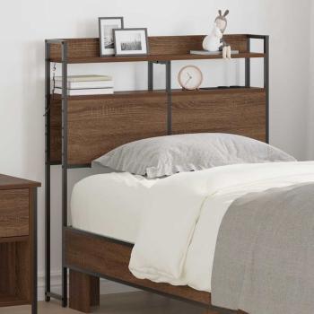 ARDEBO.de - Stauraum-Kopfteil Braune Eiche 75 cm Holzwerkstoff