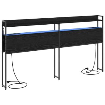 Stauraum-Kopfteil Schwarze Eiche 180 cm Holzwerkstoff