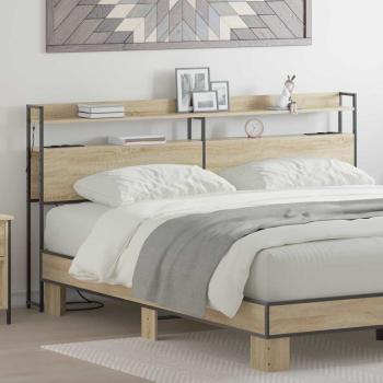 ARDEBO.de - Stauraum-Kopfteil Sonoma Eiche 180 cm Holzwerkstoff