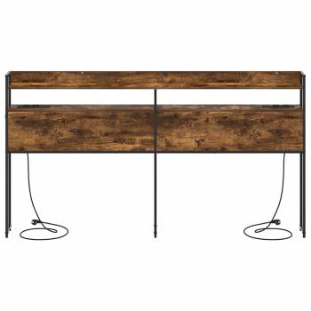 Stauraum-Kopfteil Räuchereiche 180 cm Holzwerkstoff