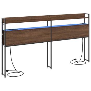 Stauraum-Kopfteil Braune Eiche 180 cm Holzwerkstoff