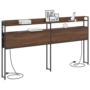 Stauraum-Kopfteil Braune Eiche 180 cm Holzwerkstoff