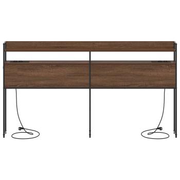 Stauraum-Kopfteil Braune Eiche 180 cm Holzwerkstoff