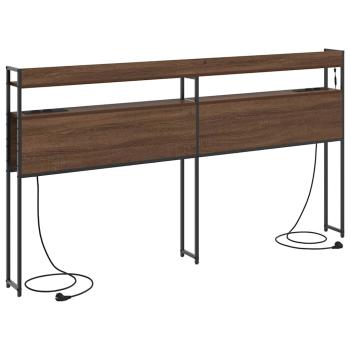 Stauraum-Kopfteil Braune Eiche 180 cm Holzwerkstoff