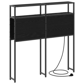 Stauraum-Kopfteil Schwarze Eiche 75 cm Holzwerkstoff