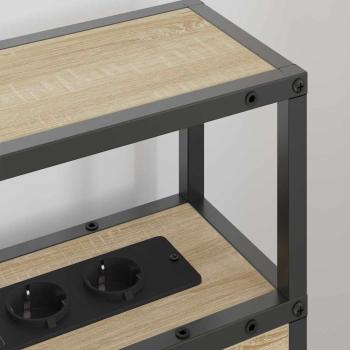 Stauraum-Kopfteil Wandmontiert mit Kopfteil mit Speicher Sonoma Eiche 75 cm Holzwerkstoff