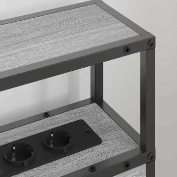 Stauraum-Kopfteil Wandmontiert mit Kopfteil mit Speicher Grau Sonoma 75 cm Holzwerkstoff