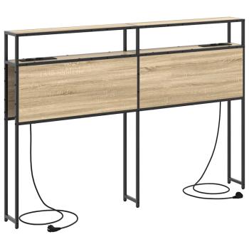 Stauraum-Kopfteil Sonoma Eiche 120 cm Holzwerkstoff