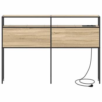 Stauraum-Kopfteil Sonoma Eiche 120 cm Holzwerkstoff