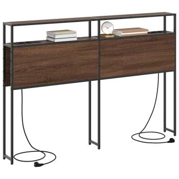 Stauraum-Kopfteil Braune Eiche 120 cm Holzwerkstoff