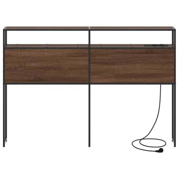 Stauraum-Kopfteil Braune Eiche 120 cm Holzwerkstoff