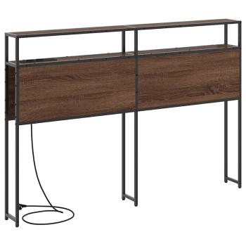 Stauraum-Kopfteil Braune Eiche 120 cm Holzwerkstoff