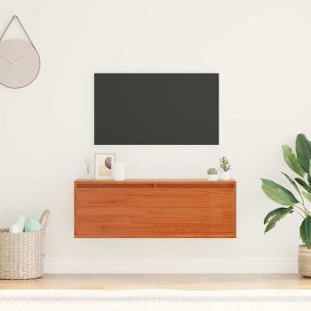 ARDEBO.de - Wandschrank Wachsbraun 100 x 30 x 35 cm Massivholz Kiefer