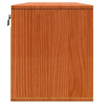 Wandschrank Wachsbraun 100 x 30 x 35 cm Massivholz Kiefer
