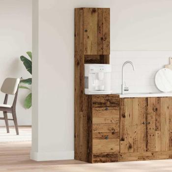 ARDEBO.de - Küchenschrank mit Schubladen mit Regal mit Speicher mit Tür Altholz Holzwerkstoff