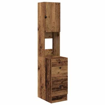 Küchenschrank mit Schubladen mit Regal mit Speicher mit Tür Altholz Holzwerkstoff