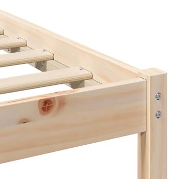 Bettgestell mit Kopfteil Braun 90 x 190 cm Massivkiefer