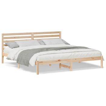 Bettgestell mit Kopfteil Braun 180 x 200 cm Massivkiefer