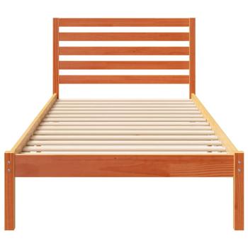 Bettrahmen Wachsbraun 90 x 210 cm Massives Kiefernholz