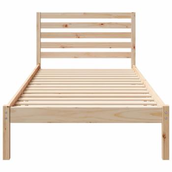 Bettgestell mit Kopfteil Braun 100 x 210 cm Massivkiefer