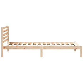 Bettgestell mit Kopfteil Braun 100 x 210 cm Massivkiefer