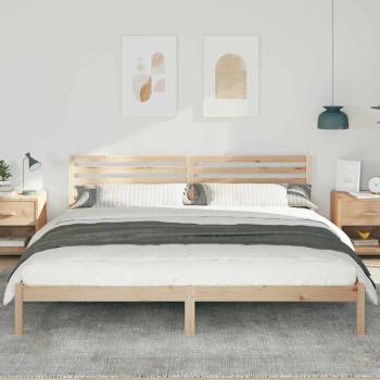 Bettgestell mit Kopfteil Braun 180 x 210 cm Massivkiefer
