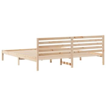 Bettgestell mit Kopfteil Braun 180 x 210 cm Massivkiefer