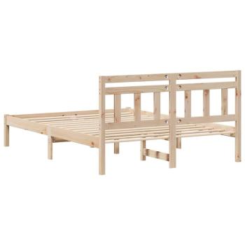 Bettgestell mit Kopfteil Braun 120 x 190 cm Kiefernholz