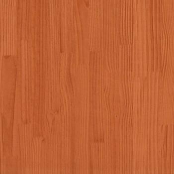 Bettgestell mit Kopfteil Wachsbraun 160 x 200 cm Kiefernholz