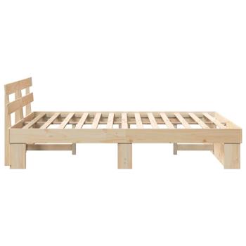 Bettgestell mit Kopfteil Braun 150 x 200 cm Kiefernholz