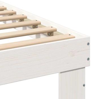 Bettgestell mit Schubladen mit Kopfteil Weiß 90 x 200 cm Massivkiefer