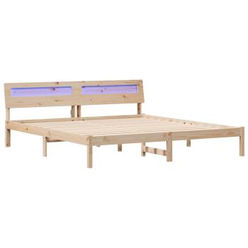 Bettgestell Braun 180 x 200 cm Massivkiefer