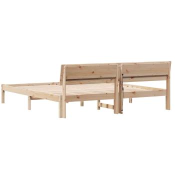 Bettgestell Braun 180 x 200 cm Massivkiefer