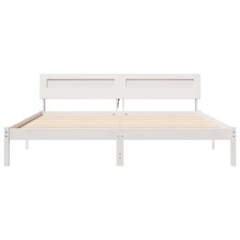 Bettgestell Weiß 180 x 200 cm Massivkiefer