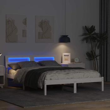 Bettgestell Weiß 120 x 200 cm Massivkiefer