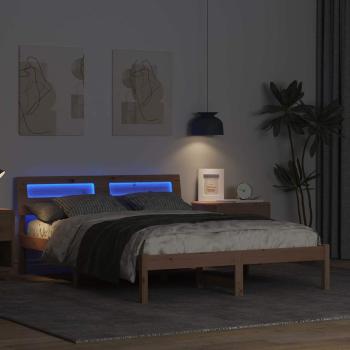 Bettgestell Braun 120 x 190 cm Massivkiefer