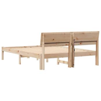 Bettgestell Braun 120 x 190 cm Massivkiefer