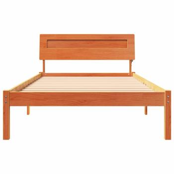 Bettgestell Wachsbraun 80 x 200 cm Massivkiefer