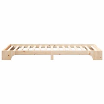 Bodenbettgestell mit Speicher Braun 100 x 210 cm Holz