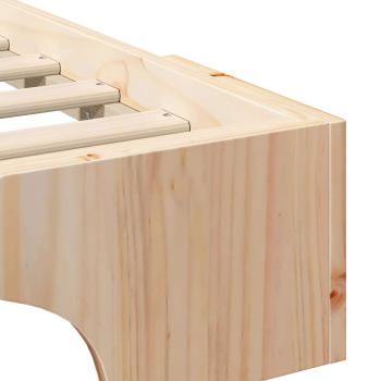 Bodenbettgestell mit Speicher Braun 100 x 210 cm Holz