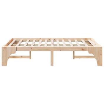 Bodenbettgestell mit Speicher Braun 120 x 190 cm Kiefernholz