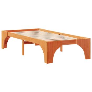Bodenbettgestell Braun 100 x 200 cm Massivholz Kiefer