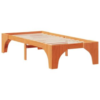 Bodenbettgestell Braun 100 x 200 cm Massivholz Kiefer
